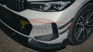 2023+ BMW 3-Series Carbon Fiber Front Side Bumper Trim | G20 LCI - Additional Accessories