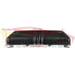 2023+ Bmw 3-Series Carbon Fiber M Performance Style Rear Diffuser | G20 Lci Diffusers