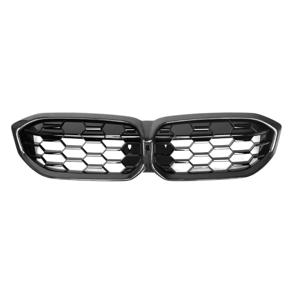 2023+ Bmw 3-Series Diamond Kidney Grilles | G20 Carbon Fiber