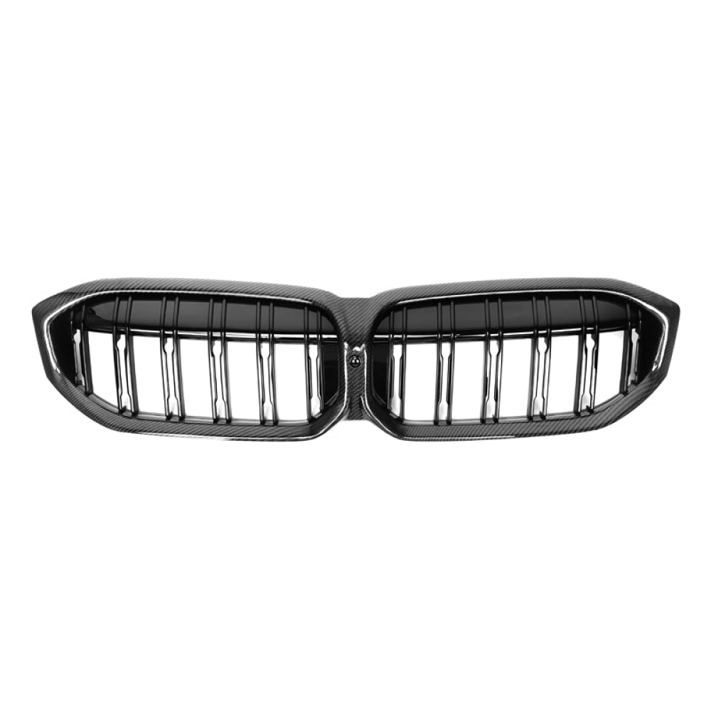 2023+ Bmw 3-Series Dual Slat Kidney Grilles | G20 Lci Carbon Fiber