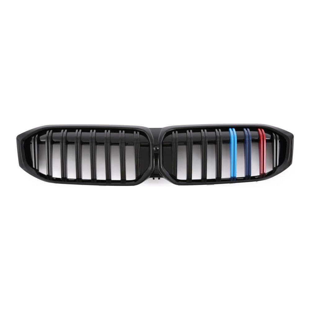 2023+ Bmw 3-Series Single Slat Kidney Grilles | G20 Lci Gloss Black With M Stripe