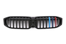 Load image into Gallery viewer, 2023+ Bmw 3-Series Single Slat Kidney Grilles | G20 Lci Gloss Black With M Stripe
