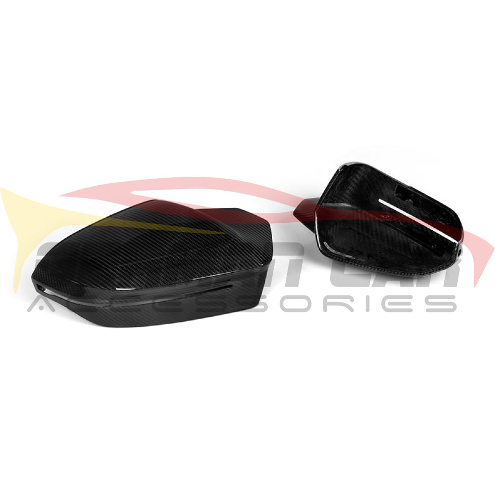2024 + BMW 7-Series Carbon Fiber M Style Mirror Caps | G70 Mirror Caps