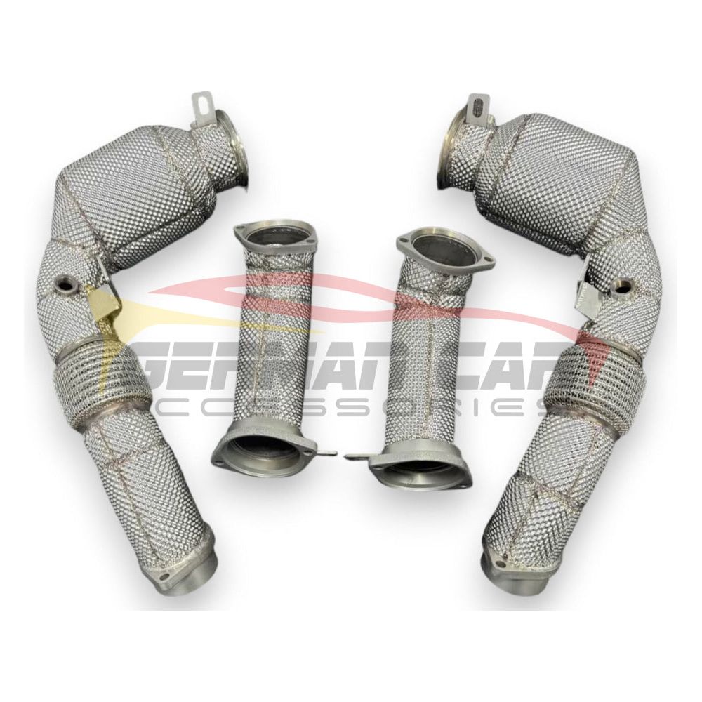 2024 + Bmw X5/X6/X7 M60I Front Race Pipes | G05/G06/G07 Lci Yes Heat Shield / Racing Downpipe (No