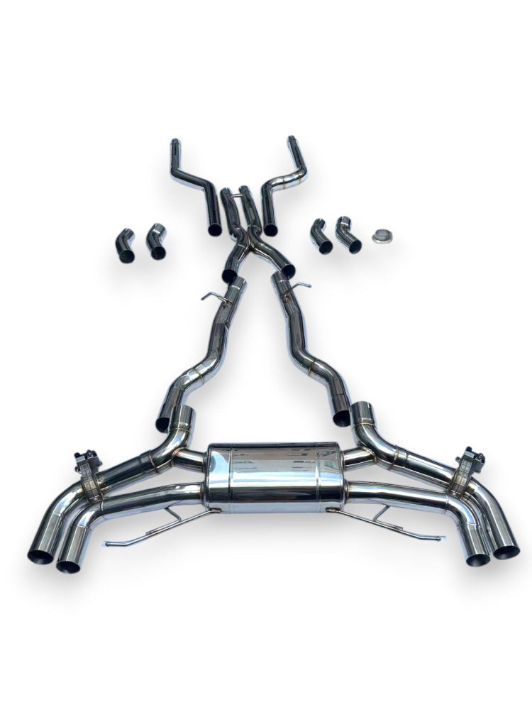 2016-2022 Bmw 750I Valved Sport Exhaust System | G11/G12 Stainless Steel / Chrome Tips Exhausts