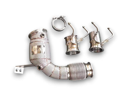 2023+ BMW X1/X2 Downpipe | U10/U11 B46/B48 - Yes Heat Shield / 200 Cell Euro 6 Sport High Flow Cat - Downpipes