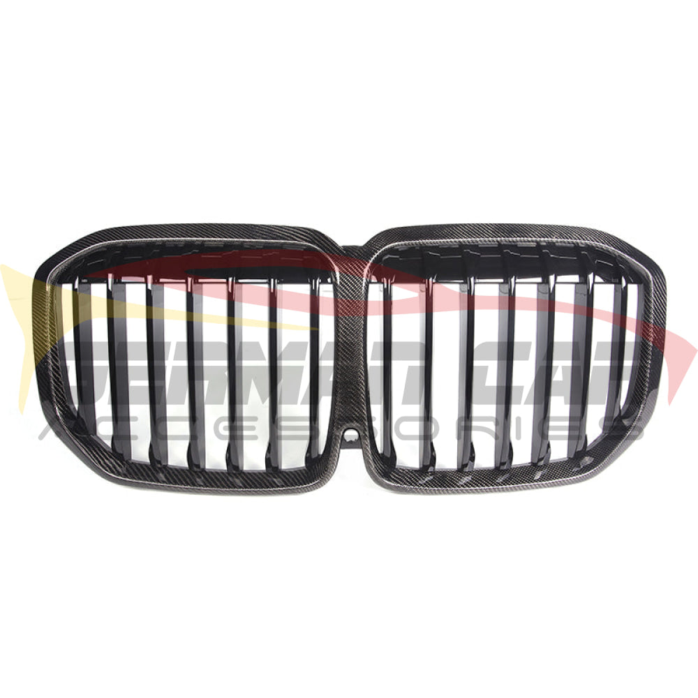 2018+ Bmw X7 Single Slat Kidney Grilles | G07 Carbon Fiber