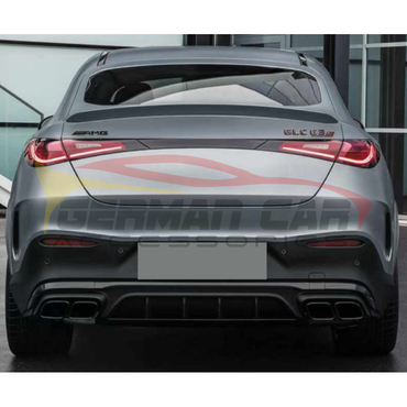 2023+ Mercedes-Benz GLC-Class Gloss Black GLC63 AMG Style Rear Diffuser with Quad Tips | C254 Coupe - Rear Diffusers