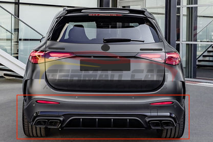 2023+ Mercedes-Benz GLC-Class Gloss Black GLC63 AMG Style Rear Diffuser with Quad Tips | X254 - Rear Diffusers