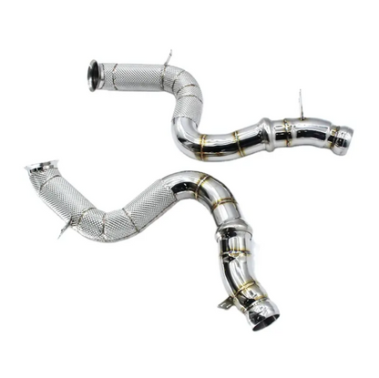 2023 + Mercedes S63 Amg Downpipes | W223 Yes Heat Shield / Racing Downpipe (No Cat) Front Race Pipes