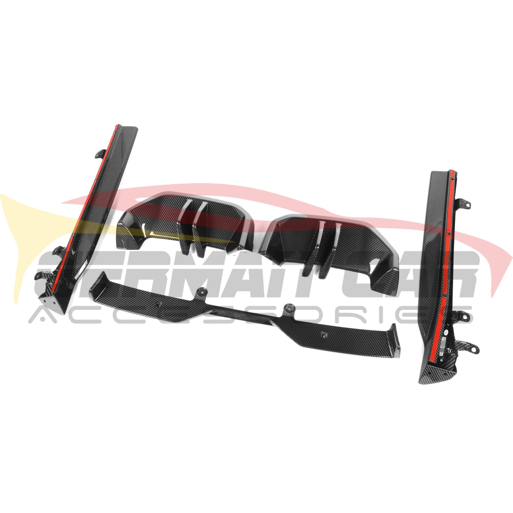 2024 + BMW 5-Series Carbon Fiber M Performance Style Rear Diffuser | G60 Rear Diffusers