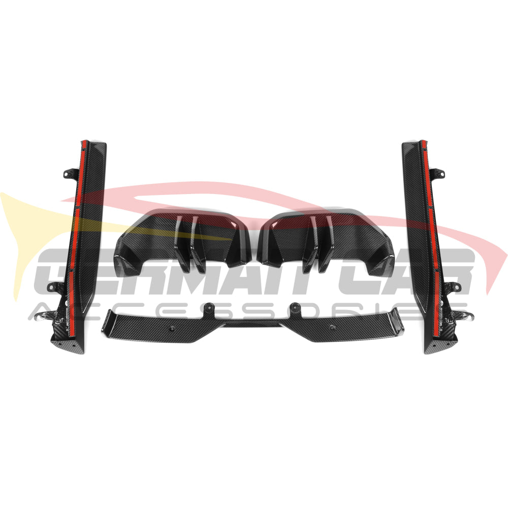 2024 + BMW 5-Series Carbon Fiber M Performance Style Rear Diffuser | G60 Rear Diffusers