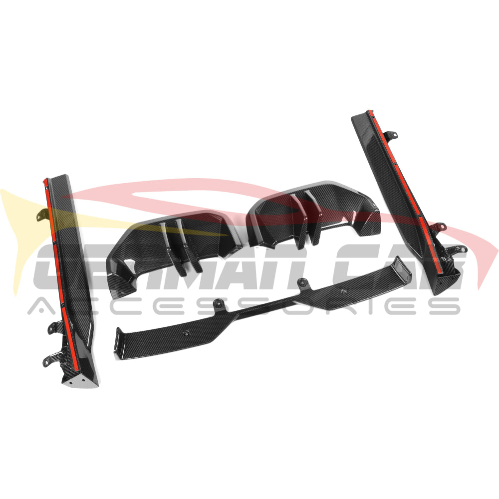 2024 + BMW 5-Series Carbon Fiber M Performance Style Rear Diffuser | G60 Rear Diffusers