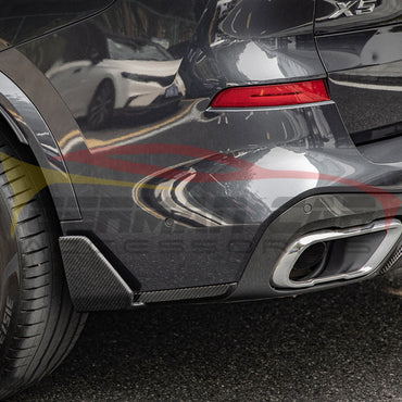2024 + BMW X5 M Performance Style Carbon Fiber Rear Splitters | G05 LCI Additional Accessories