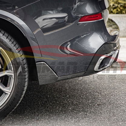 2024 + BMW X5 M Performance Style Carbon Fiber Rear Splitters | G05 LCI Additional Accessories