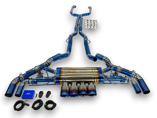 2024+ BMW X5/X6 M60i Valved Sport Exhaust System | G05/G06 X5/X6 M60i Titanium Exhaust / Chrome Tips Exhausts