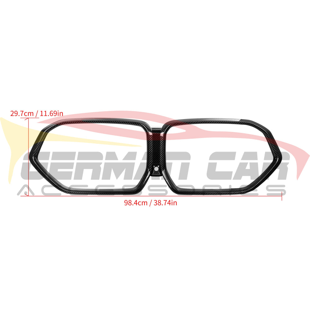 2024 + BMW X5M/X6M Carbon Fiber Grille Frame | F95/F96 LCI Kidney Grilles