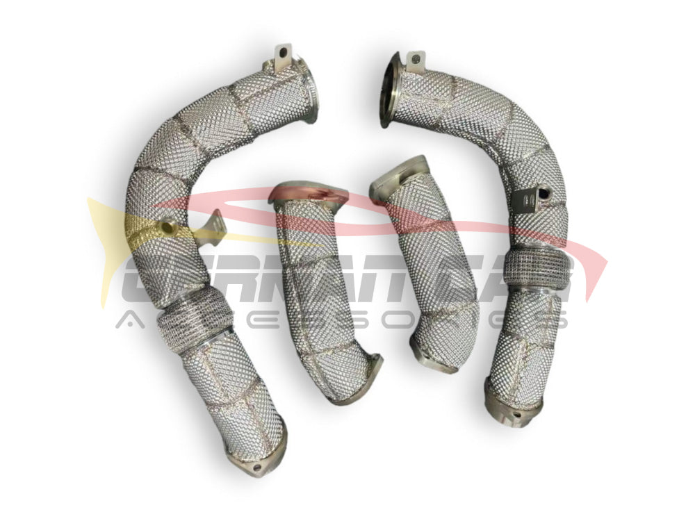 2024 + Bmw X5M/X6M Front Race Pipes | F95/F96 Lci Yes Heat Shield / Racing Downpipe (No Cat)