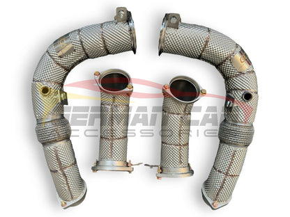 2024 + Bmw X5M/X6M Downpipes | F95/F96 Lci Yes Heat Shield / Racing Downpipe (No Cat) Front Race