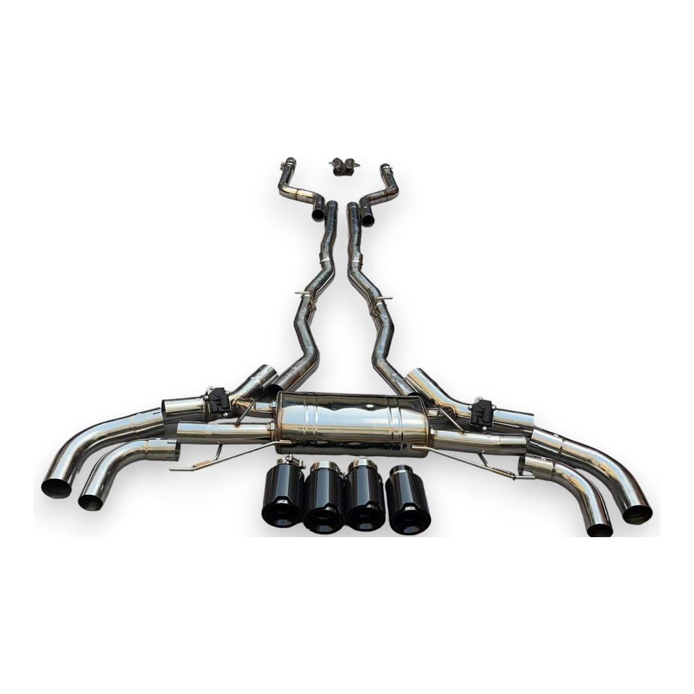 2019 + Bmw X5M/X6M Valved Sport Exhaust System | F95/F96 Stainless Steel / Chrome Tips