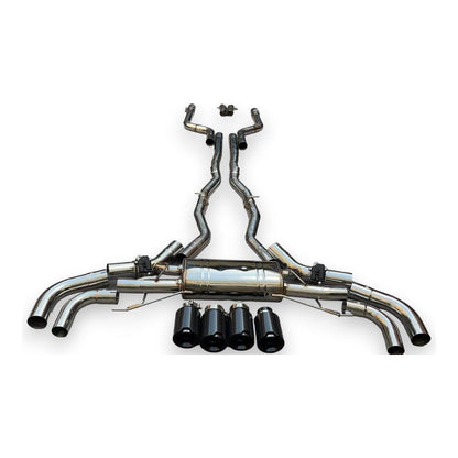 2019 + Bmw X5M/X6M Valved Sport Exhaust System | F95/F96 Stainless Steel / Chrome Tips