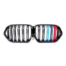Load image into Gallery viewer, 2019+ Bmw X6/X6M Dual Slat Kidney Grilles | G06/F96 Gloss Black With M Stripe
