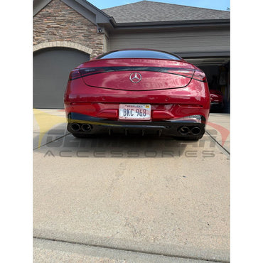 2024+ Mercedes-Benz CLE-Class Gloss Black Rear Diffuser with Quad Tips | A236/C236 - Rear Diffusers