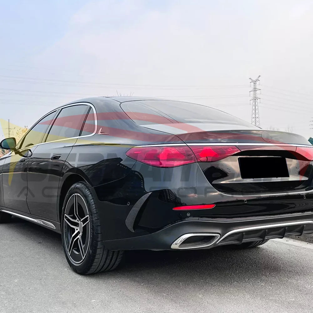 2024 + Mercedes-Benz E-Class Carbon Fiber Rear Bumper Splitters | W214 Additional Accessories