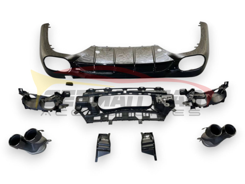 2024+ Mercedes-Benz E-Class Gloss Black Rear Diffuser with Quad Tips | W214 Rear Diffusers