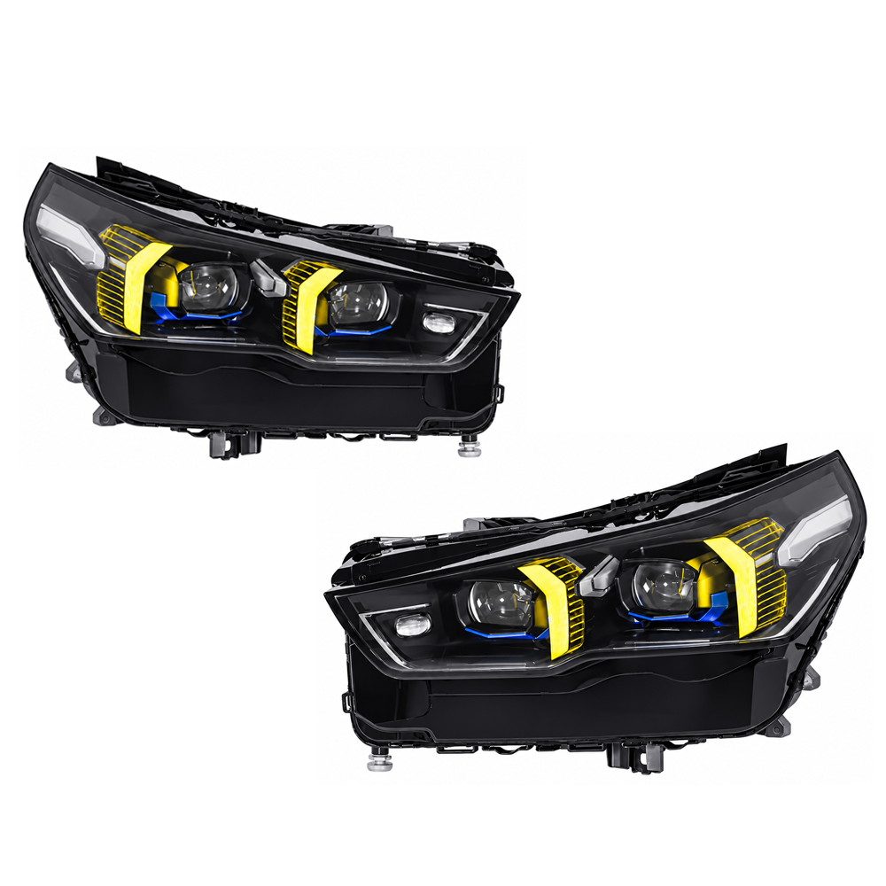 2024+ BMW 5-Series Yellow-White DRL LED Headlights | G60