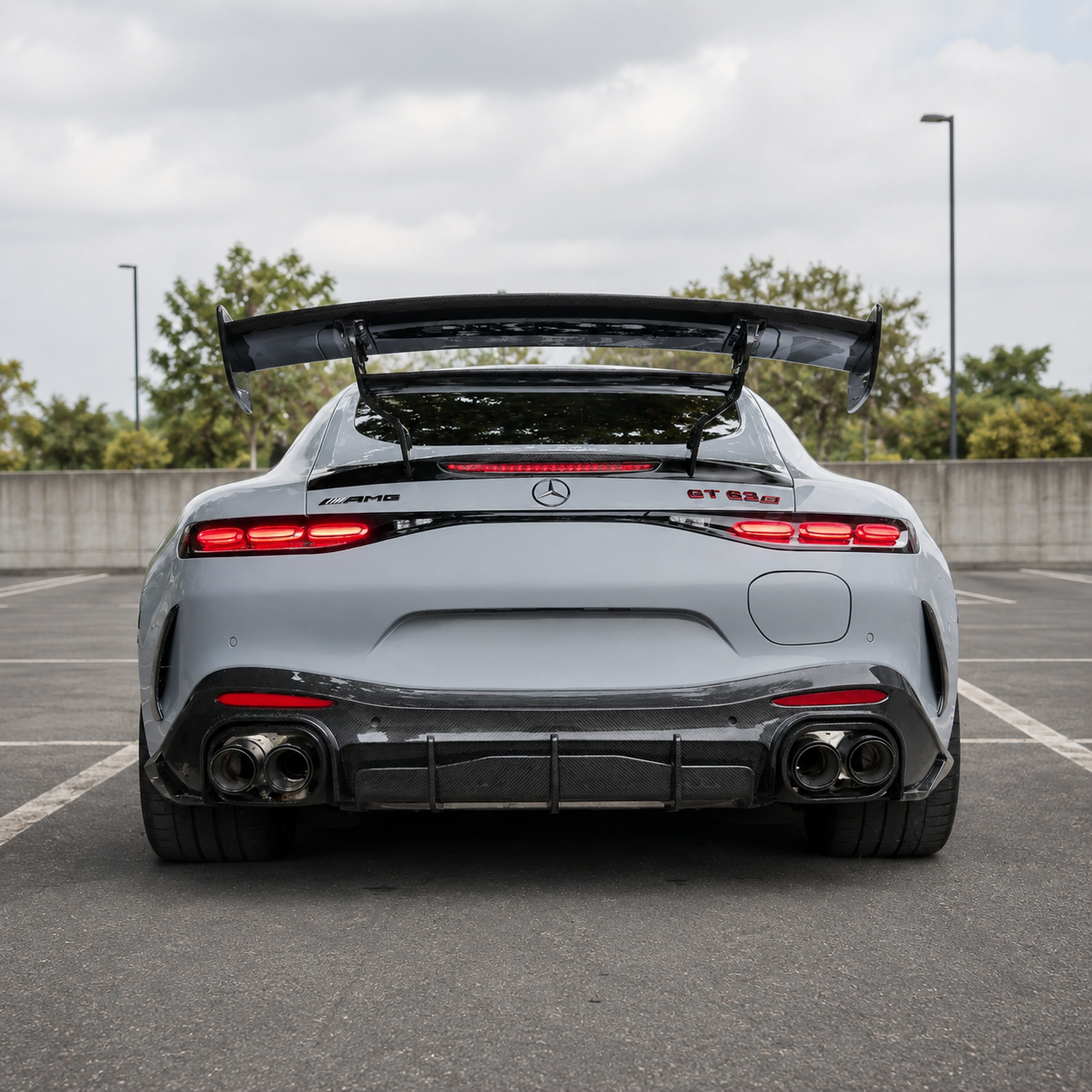 2024+ Mercedes AMG GT43/GT55/GT63/GT63 Pro S-Style Carbon Fiber Rear Trunk Spoiler | C192