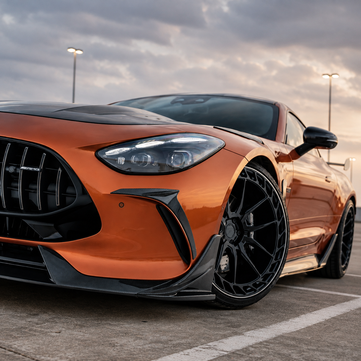 2024+ Mercedes AMG GT55/GT63/GT63 Pro S Style Carbon Fiber Front Lip | C192