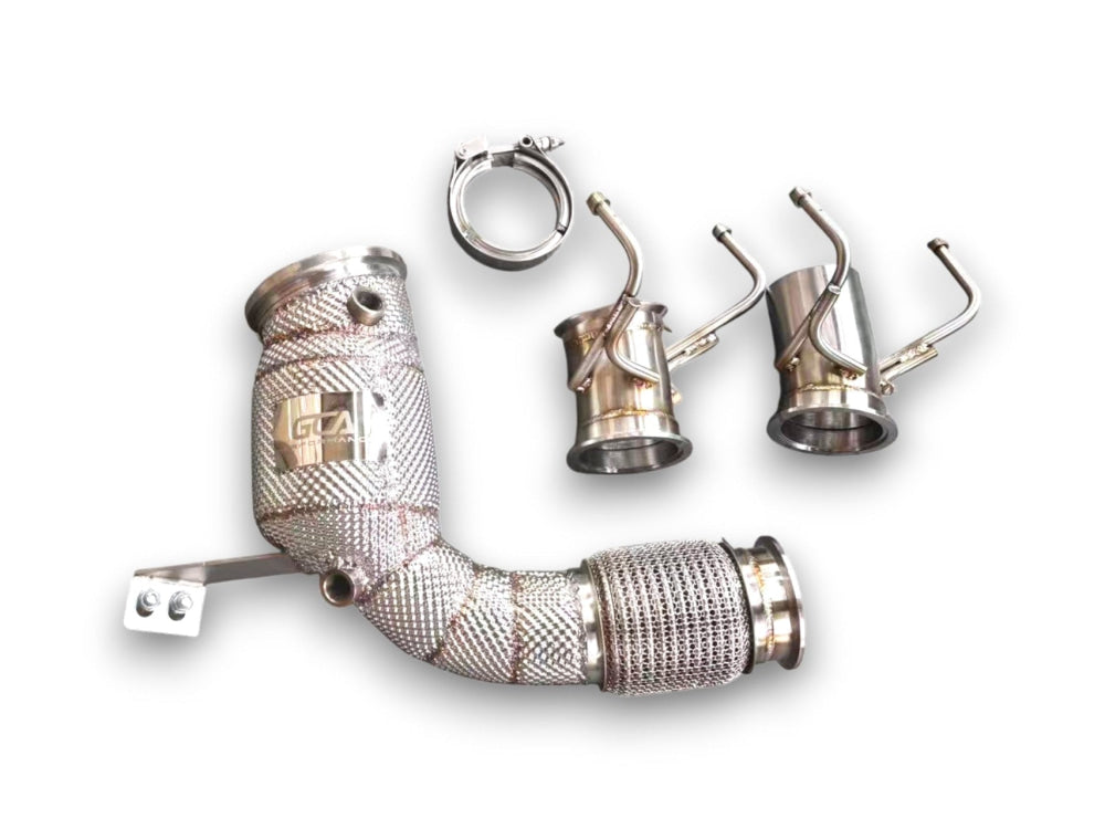 2025+ BMW 2-Series Downpipe | F74 B46/B48 - Yes Heat Shield / 200 Cell Euro 6 Sport High Flow Cat - Downpipes