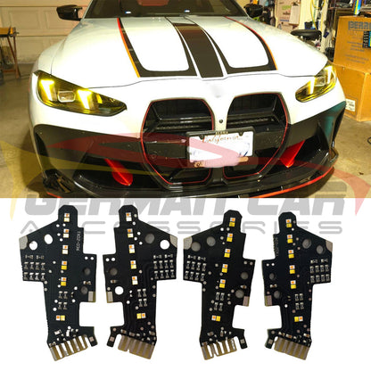 2025+ BMW M3/M4/4-Series CSL Style Headlights Yellow DRL Modules | G80/G82/G83/G22/G23/G26 Headlights