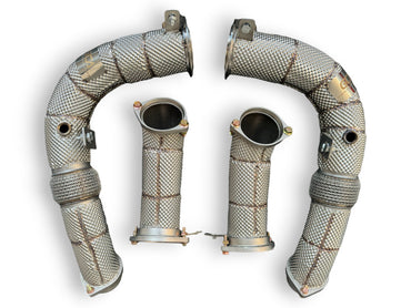 2025 + BMW M5 Downpipes | G90 Yes Heat Shield / Racing Downpipe (No Cat) Downpipes