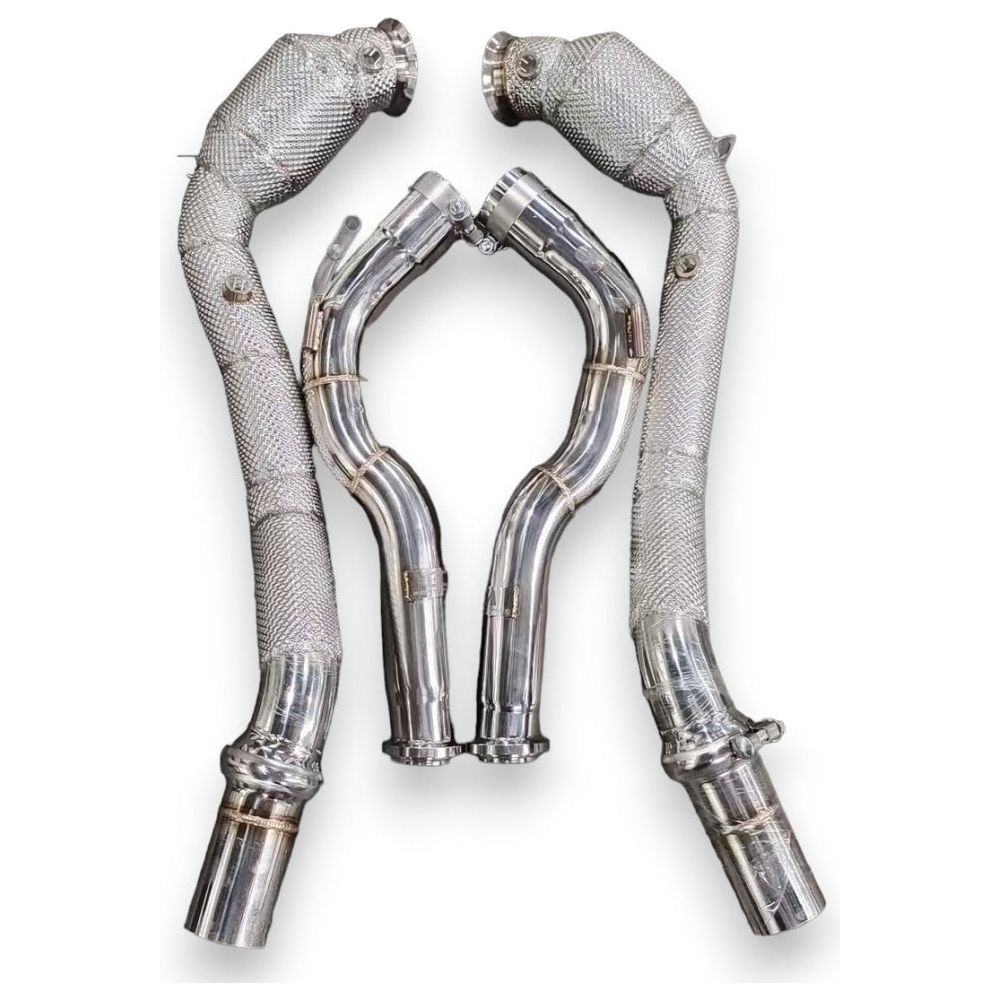 2025 + Mercedes G63 AMG Downpipes | W465 Yes Heat Shield / 200 Cell Euro 6 Sport High Flow Cat Downpipes