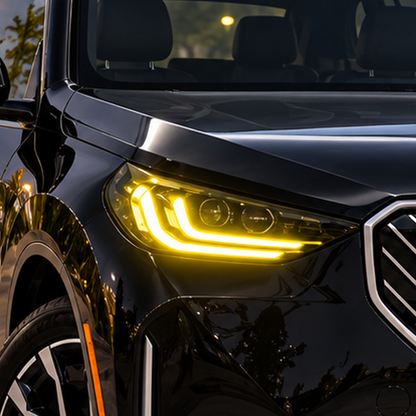 2025+ BMW X3 CSL Style Headlights Yellow DRL Modules | G45