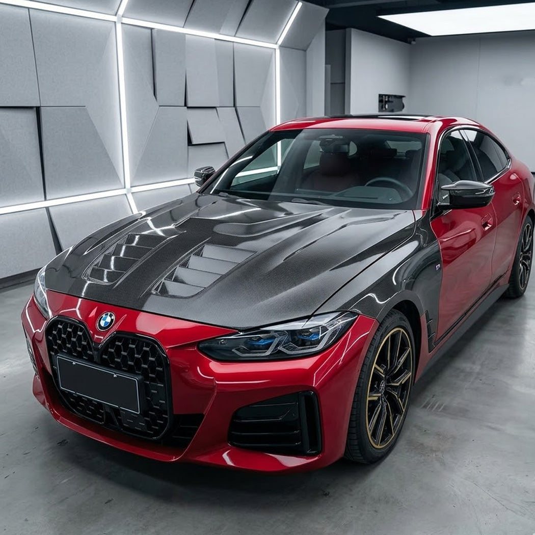 2021+ BMW 4-Series V2 Style Carbon Fiber Hood | G22/G23/G26