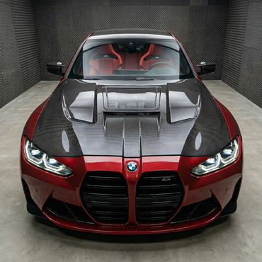 2021+ BMW M3/M4 Glass Engine Cover Carbon V1 Fiber Hood | G80/G81/G82/G83
