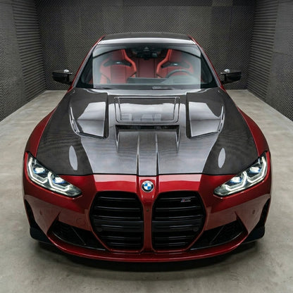2021+ BMW M3/M4 Glass Engine Cover Carbon V1 Fiber Hood | G80/G81/G82/G83