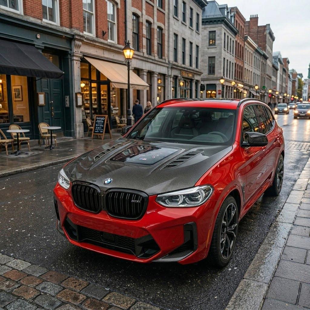 2019-2025 BMW X3/X4/X3M/X4M Glass Engine Cover Carbon Fiber Hood | G01/G02/F97/F98