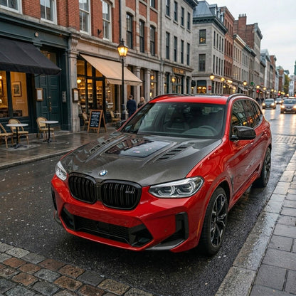 2019-2025 BMW X3/X4/X3M/X4M Glass Engine Cover Carbon Fiber Hood | G01/G02/F97/F98