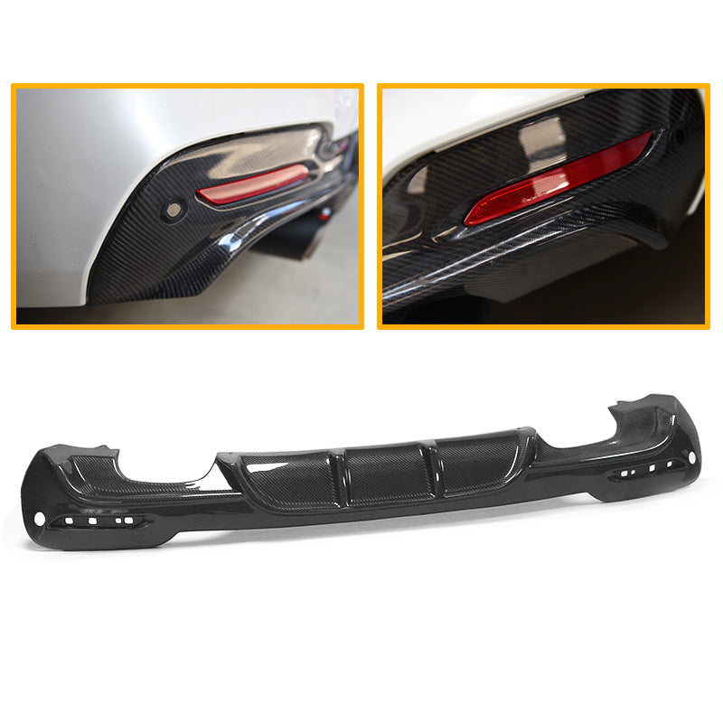 2014-2020 BMW 3-Series M Performance Style Carbon Fiber Quad Tip Rear Diffuser | F34 Gran Turismo