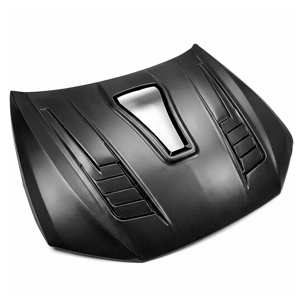 2019+ Audi A7/S7/RS7 Glass Engine Cover V1 Style Carbon Fiber Hood | C8