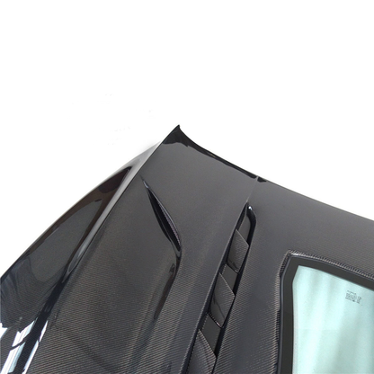 2019+ Audi A7/S7/RS7 Glass Engine Cover V2 Style Carbon Fiber Hood | C8