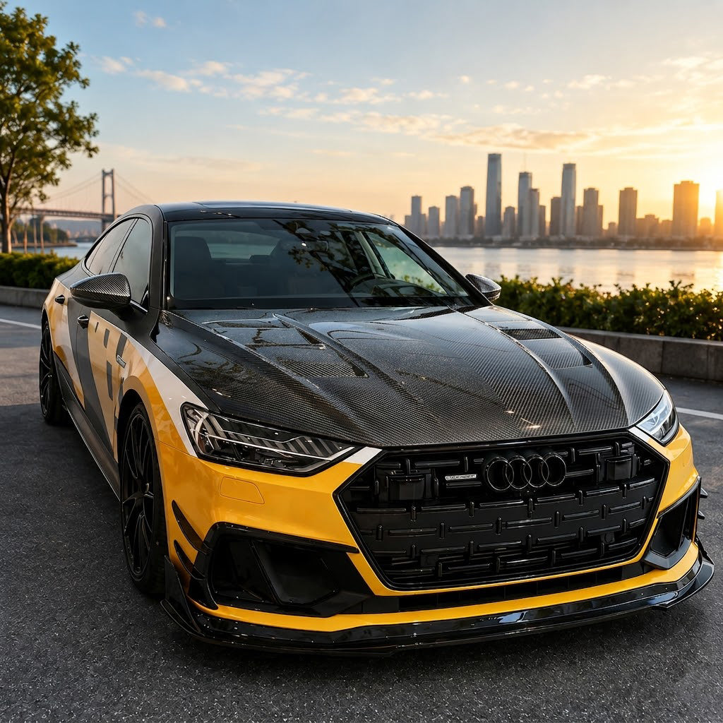 2019+ Audi A7/S7/RS7 V Style Carbon Fiber Hood | C8