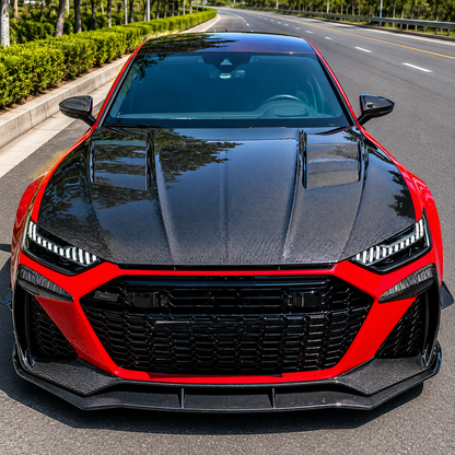 2019+ Audi A7/S7/RS7 V Style Carbon Fiber Hood | C8