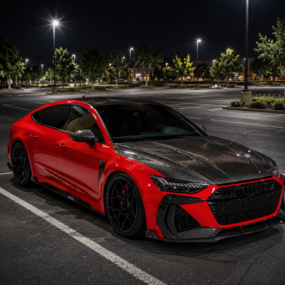 2019+ Audi A7/S7/RS7 V Style Carbon Fiber Hood | C8