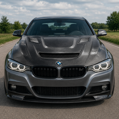 2012-2018 BMW 3-Series V2 Style Carbon Fiber Hood | F30/F31