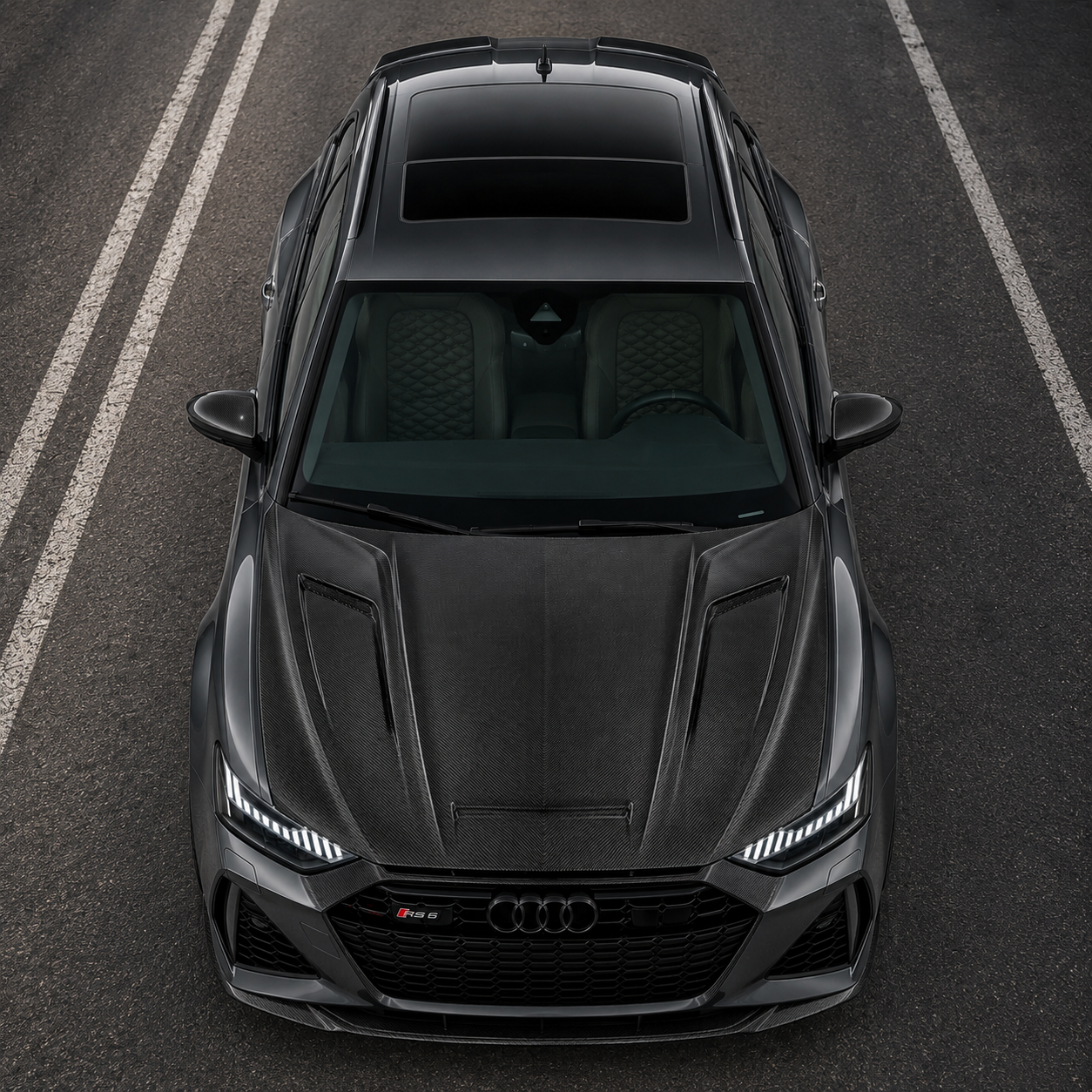 2019-2025 Audi RS6 PK Style Carbon Fiber Hood | C8